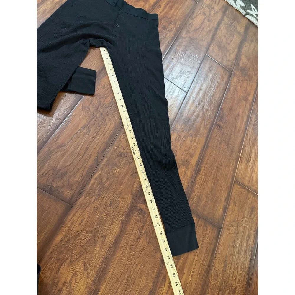 Magellan Outdoors Mens Medium Black Thermal Waffle Knit Base Layer Long Johns